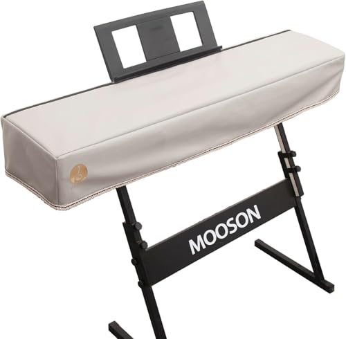 Mooson Staubschutzabdeckung für Digitalpiano, luxuriös, weiche und hochwertige Oberfläche, verdickende elektronische Orgelabdeckung, Tastatur-Update-Abdeckung (weiß)
