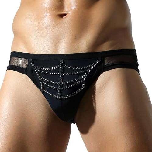 Mens Sexy Briefs Chain Underwear Sissy Lingerie