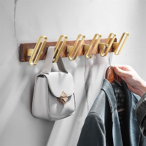Percheros Para Colgar Abrigos Wooden Wall Hangers Metal Hooks Coat Hooks Indoor Coat Hooks Durable Hooks Storage Racks Space Saving Clothes Hangers Perchero Para Colgar Bolsas(S) - Image 5