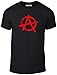 Produktbild Reality Glitch Herren Anarchy Symbol T-Shirt (Schwarz, Groß)