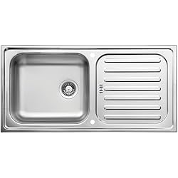 Fregadero 95X50 Fregadero empotrable de acero inoxidable, 100 x 50 cm Respekta