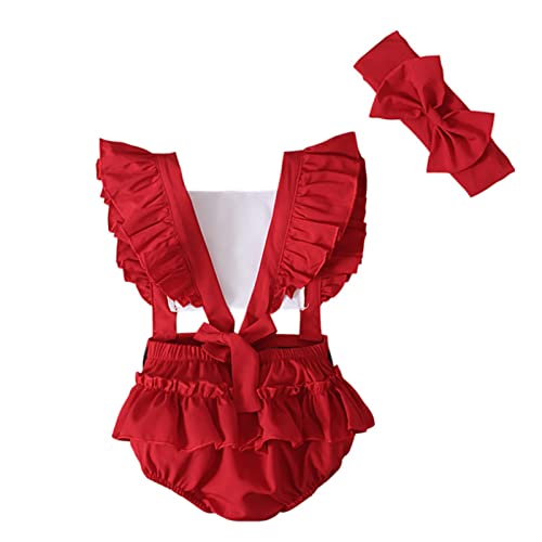 Santa Claus jurk baby meisjes baby meisjes kerst kostuum romper tutu kerst jongens meisjes mouwloze romper for xmas rendier verjaardag fancy dress up party outfit set (Size : 70) - Afbeelding 4