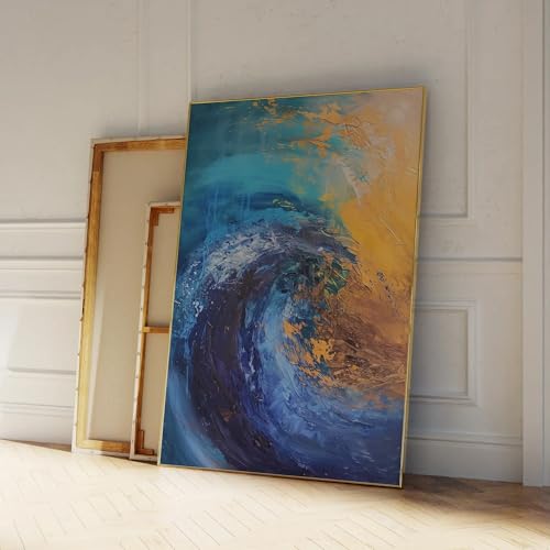 Peinture sur toile vague et océan pour habiller facilement un mur de salon vide