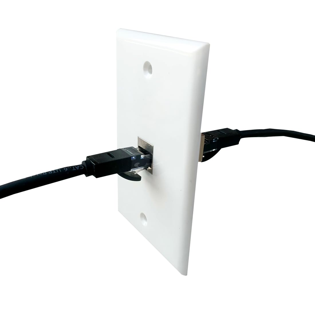 Plaque murale Ethernet 1 port Cat7 femelle vers femelle – Plaque de couverture blindée Cat 7 Keystone Jack pour réseau domestique/bureau/jeux