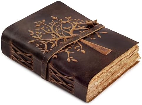 LEATHER VILLAGE Tree of Life Journal - 6 X 4 (A6) inches - Rustic...
