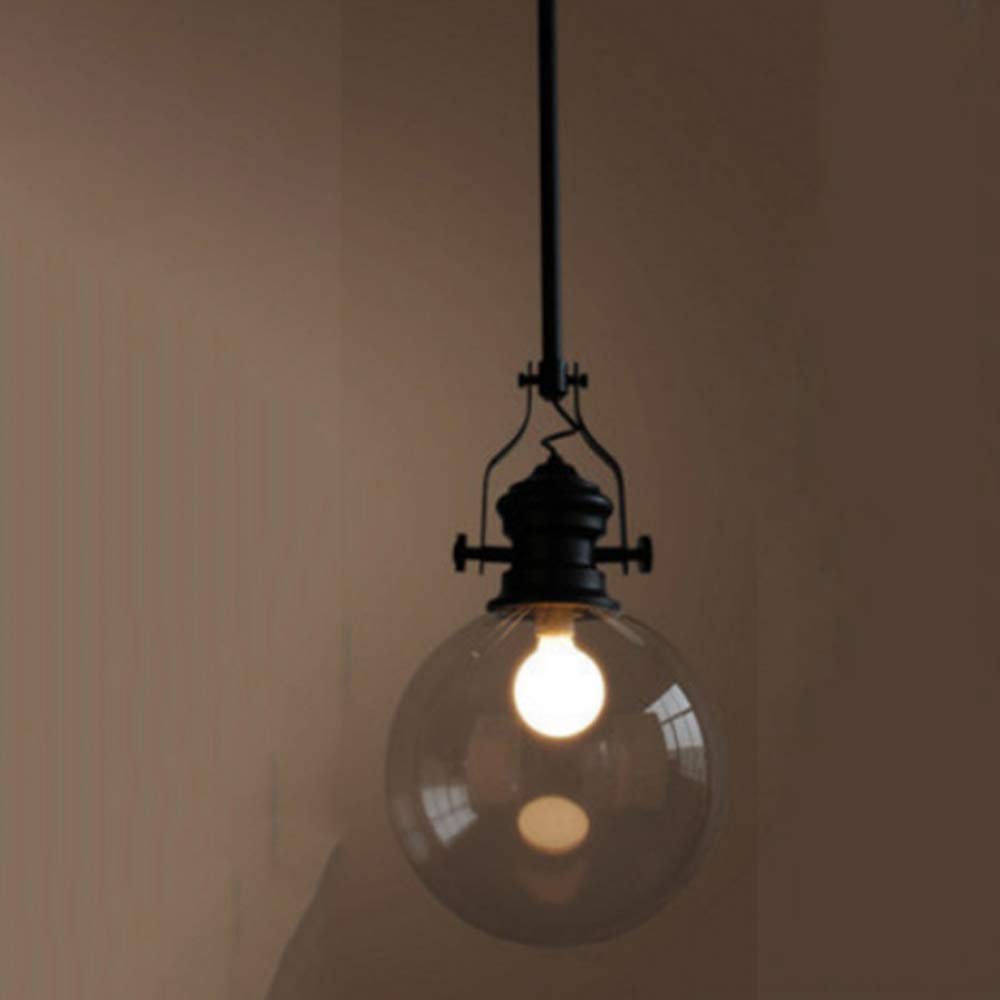 Chandelier de cristal esférico y hierro forjado de alta resistencia E27
