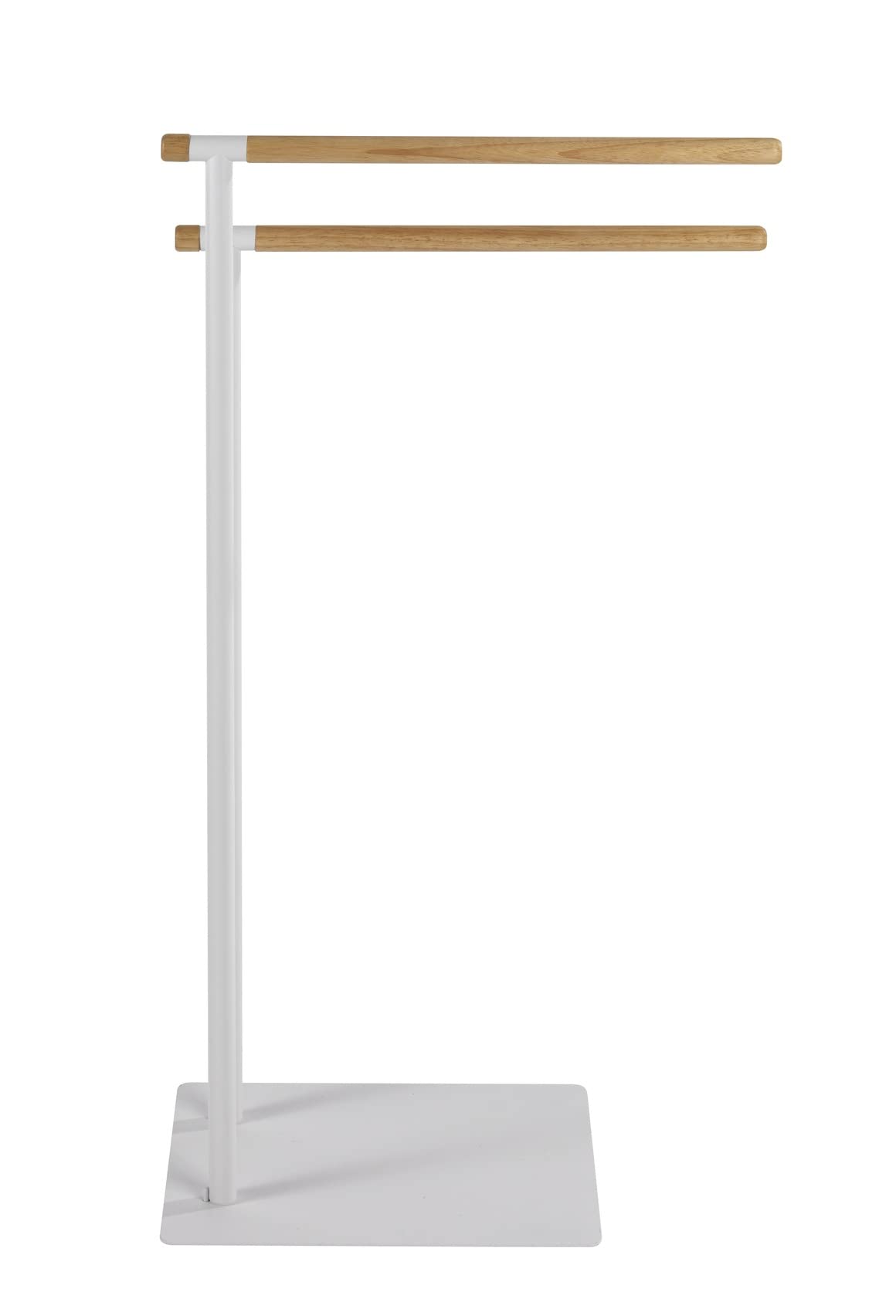 Wenko 22510100 Macao Portasciugamani/Indumenti in Legno/Acciaio Bianco/Marrone, 43 x 24 x 79 cm.