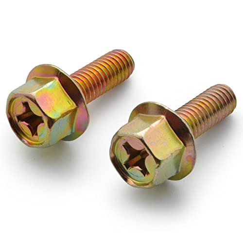 Easyboost 2 Vis de Pot d'échappement M6x18mm tête hexagonale et cruciforme pour Scooter 50cc Yamaha Bw’s MBK Booster Nitro Aerox Mach-G Jog-R Ovetto Malaguti F10 F12 F15 Aprilia SR CPI