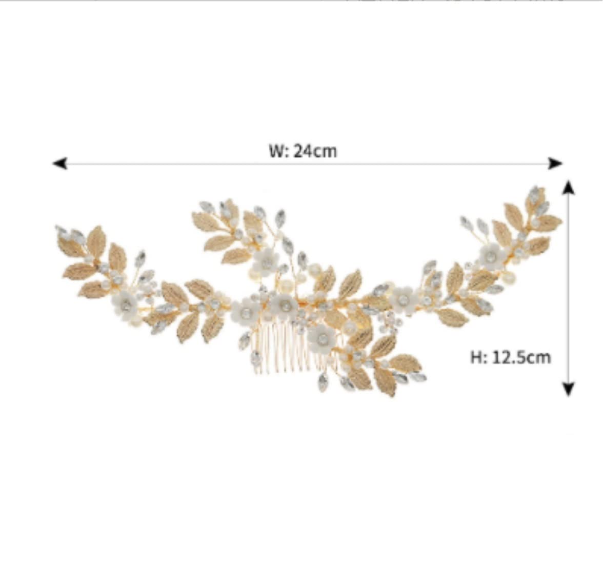 Grzebień do Włosów dla Panny Młodej Akcesoria do grzebieni bocznych dla kobiet z pomponem Retro ozdobne klipsy do włosów z grzebieniami Rhinestone Flower Spinka do włosów Grzebień do Włosów ślubna (B