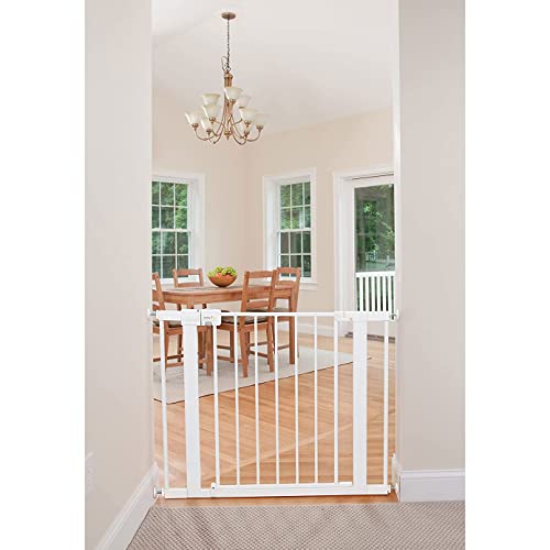Image of Safety 1st Easy Install Walk Thru Baby Gate for Doorways, Gate With Door, Dog Gates, Fits 29 inch-38 inch, Easy Install 28 inch Tall, 2 Pack White