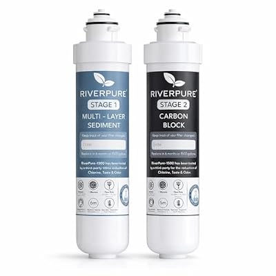 RIVERPURE Two-Stage Replacement Filter Compatible with Avalon Coolers – 1500 Gallon Capacity, Reduces Lead, Chlorine Taste & Odor, Third-Party Tested.