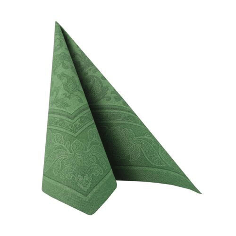 PAPSTAR 1 Karton = 5x50 Servietten ROYAL Collection 1/4-Falz 40 cm x 40 cm dunkelgrün Ornaments 11666