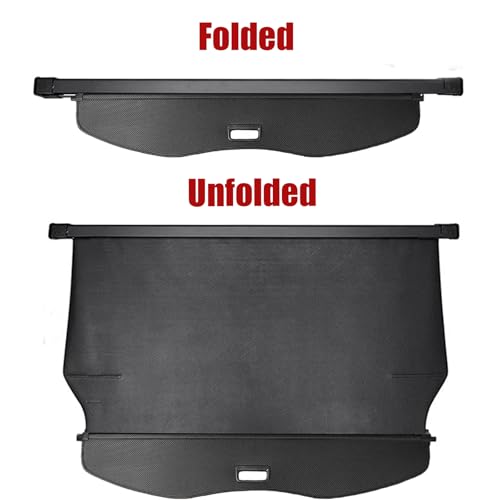 Image of Cargo Cover for 2011-2021 Jeep Grand Cherokee Accessories, Carbon Fiber Look Retractable Luggage Security Shield Shade Privacy Trunk Cover(Not for 2021 Winter and 2022 Grand Cherokee L)