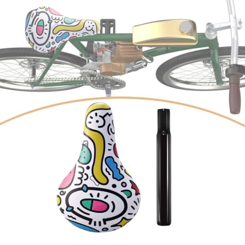 Adaptador de sillín para bicicleta infantil y cojín de PU para reparación en exteriores 6