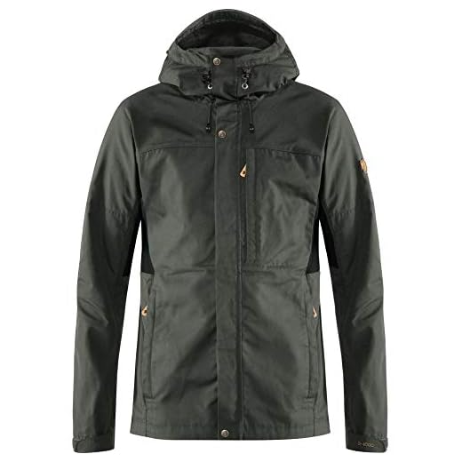 FJÄLLRÄVEN herr Kaipak Jacket M Jacka, grå (mörk grå/svart), XS