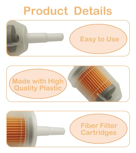 TAKONE 4 Stück 6mm Benzinfilter Motorrad Moped Rasenmäher – Hochwertiger Kraftstofffilter mit Magnet, Transparentem Gehäuse – Universell, Langlebig, Sichtbar für einfache Wartung