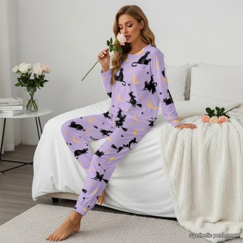 Image of Women's Pajamas Set Soft 2 Piece Loungewear Long Sleeve Pj Set