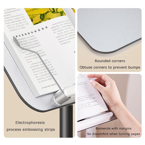 Soporte de suelo para libros de lectura regulable y soporte de cocina versátil 6