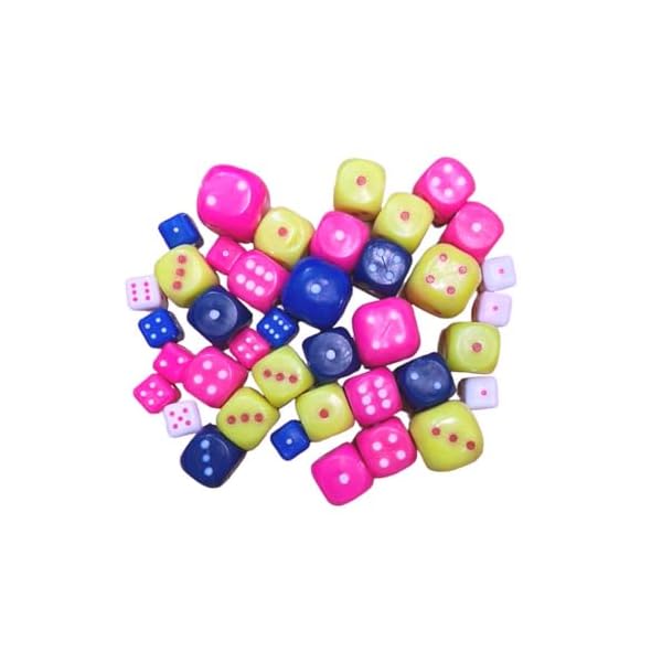 Six Sided Multi Color Dice for Playing Ludo Snake Ladder Board Games and Poker Chip Set Availble for 3 Size (25mm Pack of 4) - Image 5
