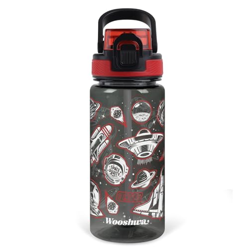 wooshwa Kids Water Bottle for School, 20 Oz Plastic Water Bottle, 1 Pack