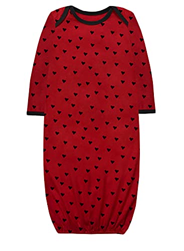 Image of A.T.U.N. (ALL THINGS UBER NICE) Unisex Kids Cotton Full Length Printed Gown | Maxi Nightdress for Baby Boys and Girls (2 Piece Set)
