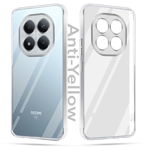 Image of Jkobi Lifetime Anti-Yellow Clear Back Cover Case for Xiaomi Redmi Note 15 Pro Plus 5G (Sleek Hard Crystal | Shockproof and Camera Protection)