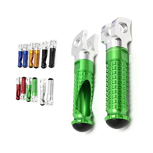 MCMOTOPARTS M-PRO Footpeg Rider Front Footpegs Foot Pegs Green Compatible with R nineT Urban G/S 2017-2018 17 18
