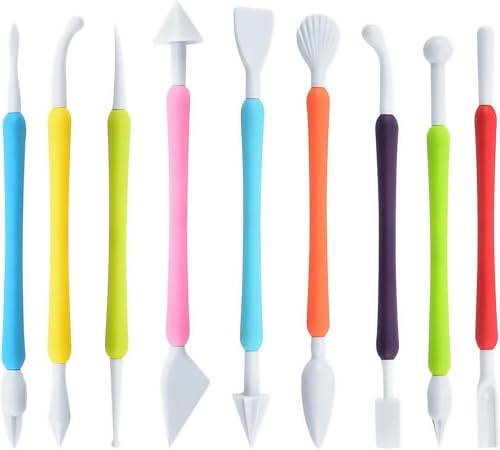 Heanvmyss 9PCS Cake Sculpting Tools,Kuchenmodellierwerkzeuge,Multifunktionales Ton Werkzeug Modellierung Werkzeuge für Backen,Skulptur,Dekorieren von Kuchen,Herstellen Fudge
