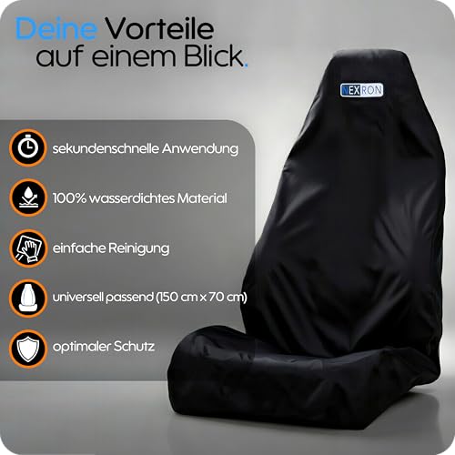 NEXRON® Autositzschoner – besonders bequemer Autositzbezug mit Premium Stoff (WASSERDICHT) – schützt die Sitze deines Autos in Sekundenschnelle
