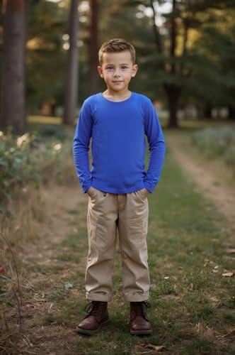 Image of Cadidi Dinos Boys Girls Long Sleeve Shirts Cotton Casual Crewneck Printed Kids T-Shirts