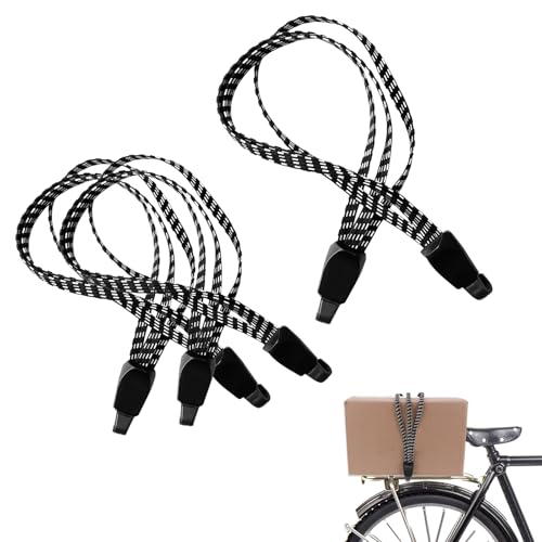 Fahrrad Gepäckträger,3 Pcs Gepäckträger Mountainbike Spanngurt mit Haken Elastisch Fahrrad Zugseil Gepäckgurte Verstellbarer Motorrad Spanngurte für Fahrräder,Autos,Camping,Gepäckbefestigung Usw