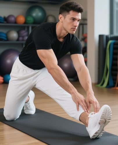 Soft Durable Joggers for Men Loose Fit Sweatpants Convenient Pockets, Budget-Friendly Workout Pants for Wicking3