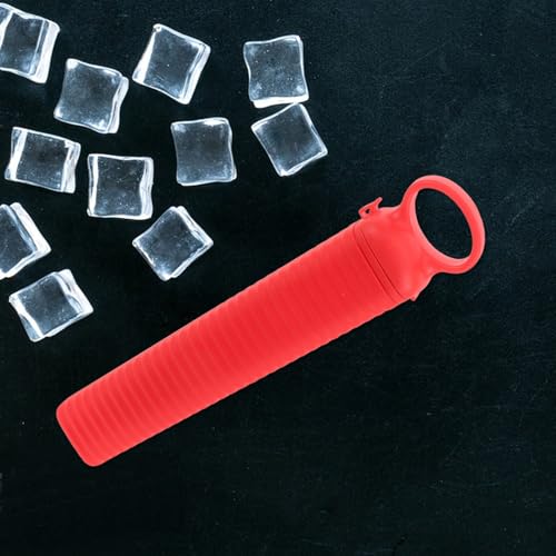 Molde para cubos de hielo flexible de PE rojo miniatura 7