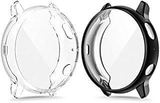 CAVN Screen Protector Compatible with Samsung Galaxy Watch Active2 smartwatch 44mm, Full Coverage TPU Anti-Scratch Flexible Case Soft Protective Bumper Cover Protector for Galaxy Watch Active 2 44mm