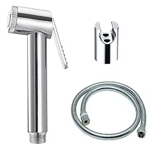 SPAZIO County ABS Stainless Steel Flexible Shower Tube/Hose Pipe, Health Faucet, 1 Meter Flexible Stainless Steel Hose Tube For Washroom Kitchen and Sink (Silver)