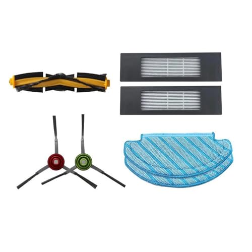 Vacuum Cleaner Main Brush/Side Brush/Filter+Mop Cloth,Compatible for Yeedi Vac Hybrid Vac Max/Vac2/Vac 2Pro/Vac Station K781+