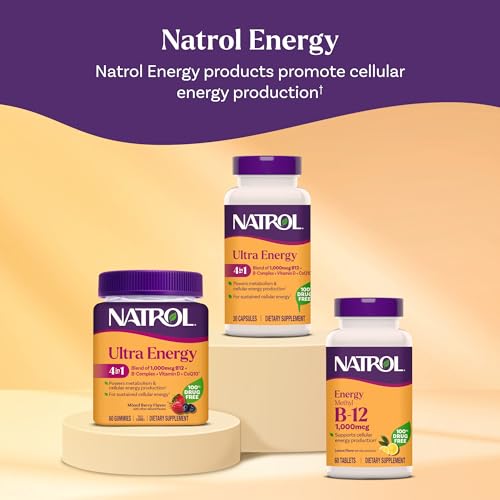 Natrol Energy Methyl B-12 1000 mcg, Lemon Flavored, 60 Chewable Tablets - image 8