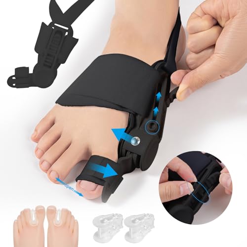 Bunion Correction for Women Big Toe, Bunion Corrector for Women & Men, Upgraded Adjustable Bunion Splint for Bunion Relief, Orthopedic Toe Straightener with Silicone Pad Suitable for Left/Right Feet (JZQ-14)