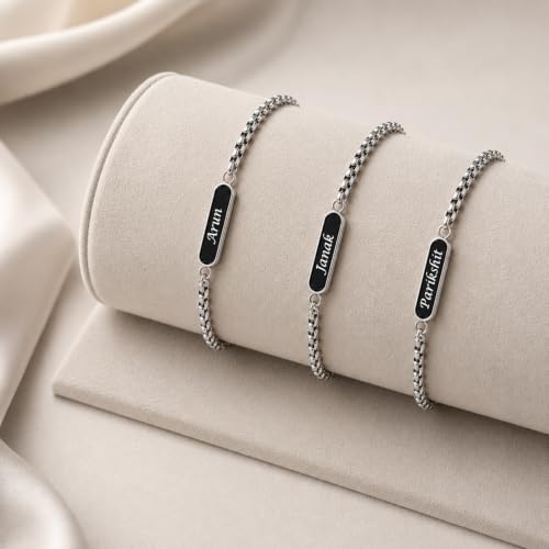 Image of Oblivion Bracelet for Men - Personalized Rakhi Bracelet, Engrave Name or Message for Special Occasion Raksha Bandhan for Brothers, Customized Stylish Adjustable Wrist Accessory