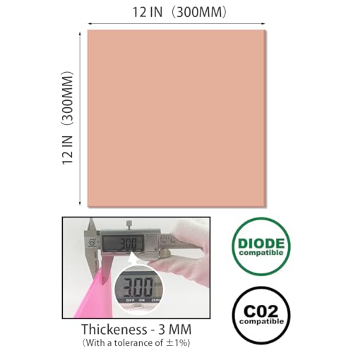 Image of 2pcs Pastel Cell Cast Acrylic Sheets Dusty Mauve 1 /8inch (3mm) 11.75x11.75 300x300mm Glossy Matte Laserable Plexiglass Sheets Plasitc Board for Laser Cutting Engraving DIY Project Craft Sign