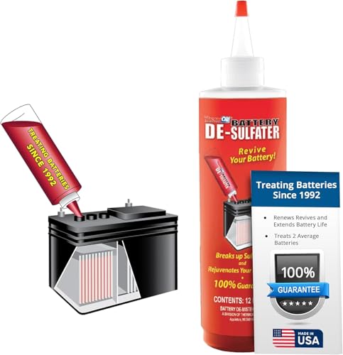 Thermoil® DeSulfater Golf Cart Solution Renews Restores & Revives Any Sulfated Lead Acid Battery Guaranteed! Treats Two 6, 8 or 12 Volt Batteries. Made in USA