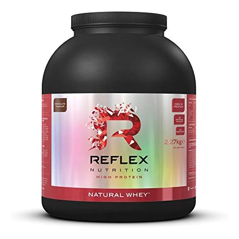 Reflex Nutrition Natural Whey Protein Powder 20g of protein 97 Calories Inc Glutamine & BCAAs 9 Amino Acids No Added Sugars (Chocolate) (2.27kg) Cover
