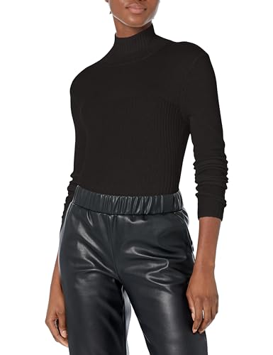 Image of Armani Exchange Women's Wool Mohair Blend Knit Fitted Turtleneck