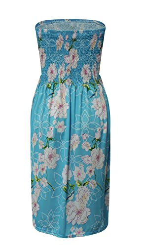 Image of Zyyfly Womens Summer Beach Dresses Strapless Cover Ups Dress Tube Top Sundresses