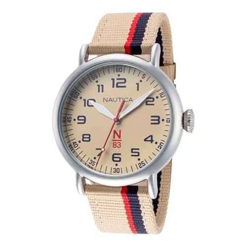 Nautica Reloj Hombre Analogico Cuarzo con Correa de Tela NAPWLS911