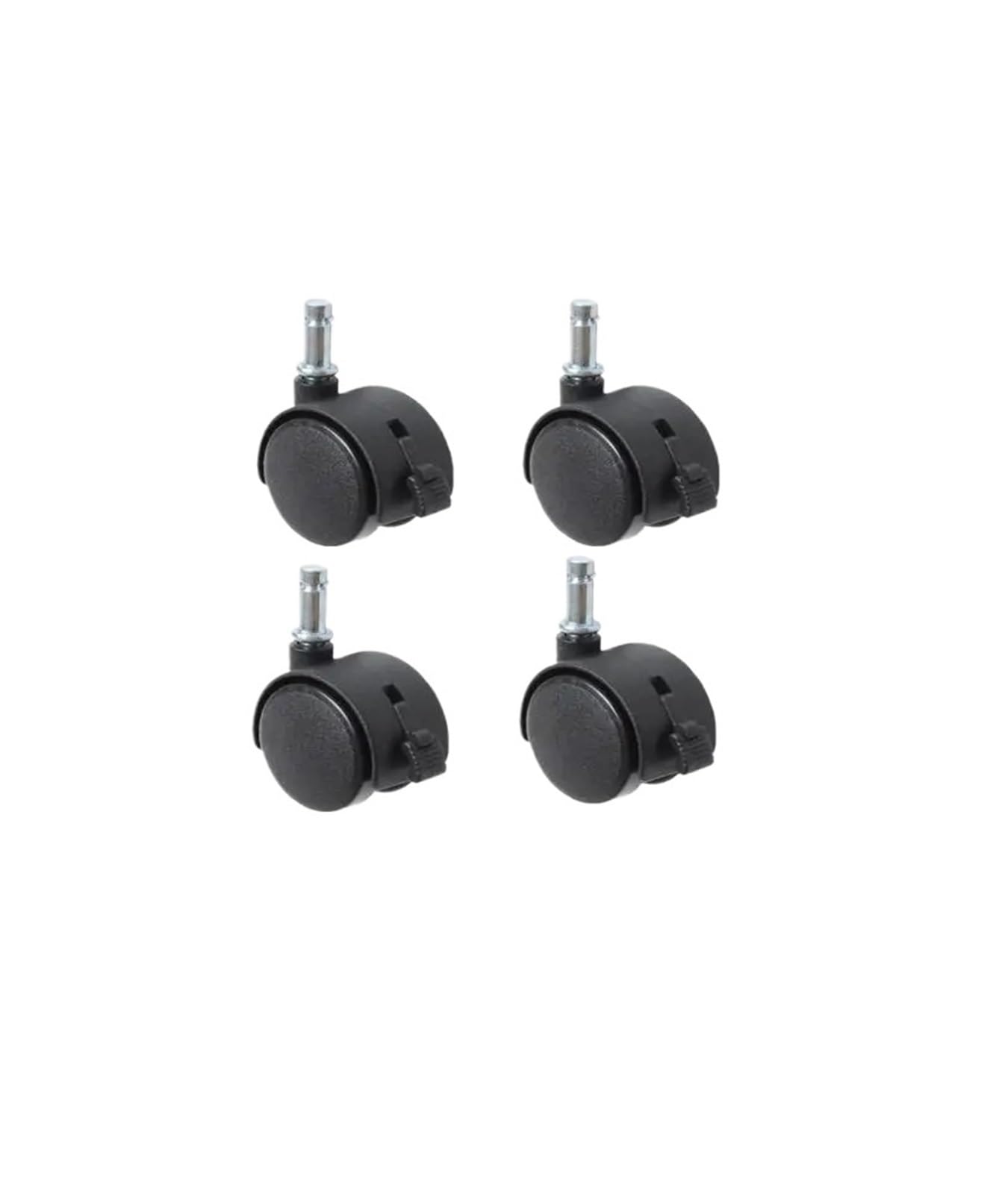 4 Pieces/lot 1 inch Small Wheel Nylon Rod Universal Caster with Brake Furniture Plastic