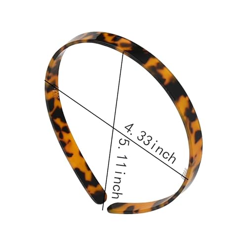 Kefley Tortoise Shell Acetate Headband For Women With Teeth Leopard Print Resin Thin Headbands For Women’S Hair Acrylic Plastic Headband Hair Band Headpiece Vintage Hairband Hair Accessories thumb #6