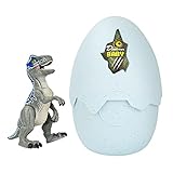 【Fácil de usar】 Nuestro dinosaurio para incubar y crecer es muy fácil de instalar, solo instale 3 pilas AAA en la parte inferior del dinosaurio, presione el botón y golpee la etiqueta "TOUCH". Hará un sonido diferente y parpadeará con luces de colores si lo toca por primera vez y por segunda vez. Cuando toques por tercera vez, la cáscara de huevo de dinosaurio se romperá, el bebé dinosaurio nacerá en las luces y el sonido de eclosión.