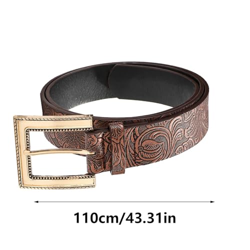 Carved Pin Buckle Belt for Jeans Pants Ethnic Embossed Pattern Waist Belt Western Styles PU Belt Women Men Waiststrap3