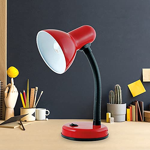 Classic 35w Flexi Desk Lamp with Flexible Neck - Cardinal Red - Image 3